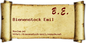 Bienenstock Emil névjegykártya